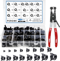 130-Piece Spring Band Hose Clamp Assortment with Swivel Plier Tool - $32.08