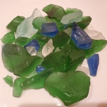 Sea Glass, Decorative Accent Gems, Green Blue White Stones, 11oz bag image 4