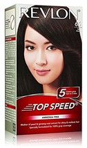 Revlon Top Speed Hair Color Woman Dark Brown 65 Natural Hair Care Cream - $737.88 MXN
