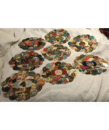 8 Pc. Vintage Christmas Placemats Collage Greeting Cards Laminated Paper... - $47.01 CAD