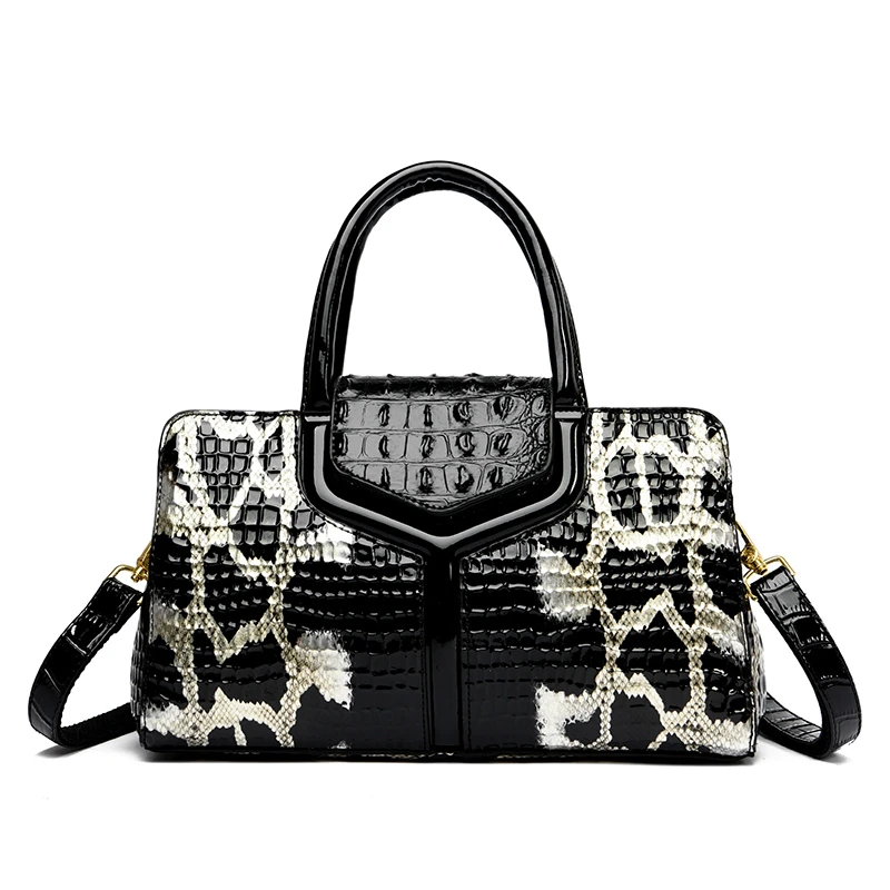Luxury New Crocodile Cowhide Women&#39;s High Quality Leather Bag Large Capa... - $51.73