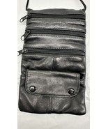 Faux Leather Black 5 Section Crossbody Shoulder Bag Travel Security Bag - €13,66 EUR