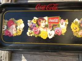  Vintage Coca Cola large Pansey Flappers 1930s tray  Sign Advertisement ... - £65.16 GBP