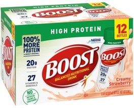 BOOST High Protein Balanced Nutritional Drink, BB 02/2024 Creamy Strawbe... - $19.99