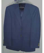 STAFFORD MEN&#39;S BLUE SPORT JACKET-36S-POLYESTER/WOOL-LINED-GOLD BUTTONS-NWOT - €30,04 EUR