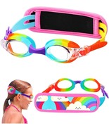 Vvinca Toddler Swim Goggles with Fabric Strap Cover, Rainbow Toddler Gog... - $13.54