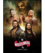 WWE WrestleMania 36 Poster Wrestling Event Art Print Size 11x17&quot; 24x36&quot; ... - £8.76 GBP+