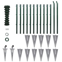 vidaXL Moss Green Chain Link Fence Kit 82ft Posts & Fittings Included - $287.99
