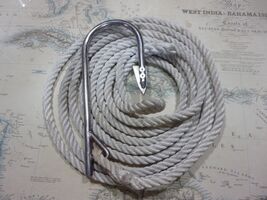 AFTCO flying gaff 316 stainless, 24' 5/8" spliced nylon line with eye 12... - $113.85