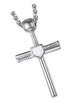 Personalized Baseball Fan Necklace, Stainless Steel - $62.45