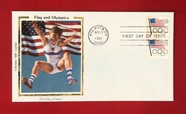 ZAYIX - 1991 US Colorano FDC # 2528a Flag &amp; Olympics - Long Jump - Atlanta - £1.58 GBP