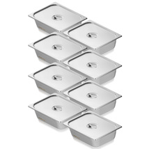VEVOR 8 Pack Hotel Pans, 1/2 Size Anti-Jam with Lid, Stainless Steel , 4... - €65,12 EUR