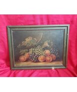 Vintage Early 19c Grace Anderson Listed Artist, still alive fruits Oil P... - $940.50