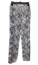 Woman&#39;s April Kiss Linen Cotten Blend Blue Off White Striped Pants Size ... - $24.35 CAD