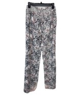 Woman&#39;s April Kiss Linen Cotten Blend Blue Off White Striped Pants Size ... - $24.16 CAD