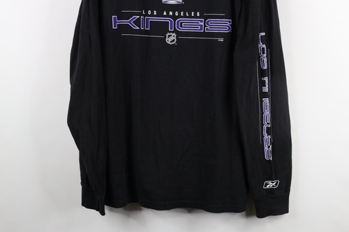 Vintage Reebok Mens Medium Los Angeles Kings Hockey Long Sleeve T-Shirt Black Item image 3