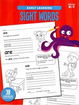 Early Learning - Sight Words Educational Workbook - Reproducible - Grades K-1 - £5.49 GBP