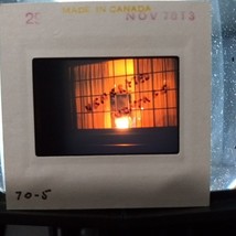 1970 Halloween Jack-O-Lantern In Window VTG 35mm Found Kodachrome Slide Photo - £8.07 GBP