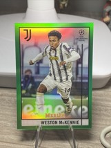 2021-22 Weston McKennie Topps Merlin Chrome Green Refractor Juventus FC /99 - £8.86 GBP