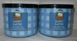Bath &amp; Body Works 3-wick Scented Candle Lot Of 2 Happy Easter Tutti Frutti Candy - £50.40 GBP