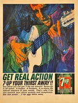 7up get real action thirst away guitar rock n roll restart 964 Vintage P... - $14.42 CAD