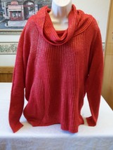 Women&#39;s Worthington Plus Turtleneck Sweater Cherry Cordial Red 2X NEW - $26.70