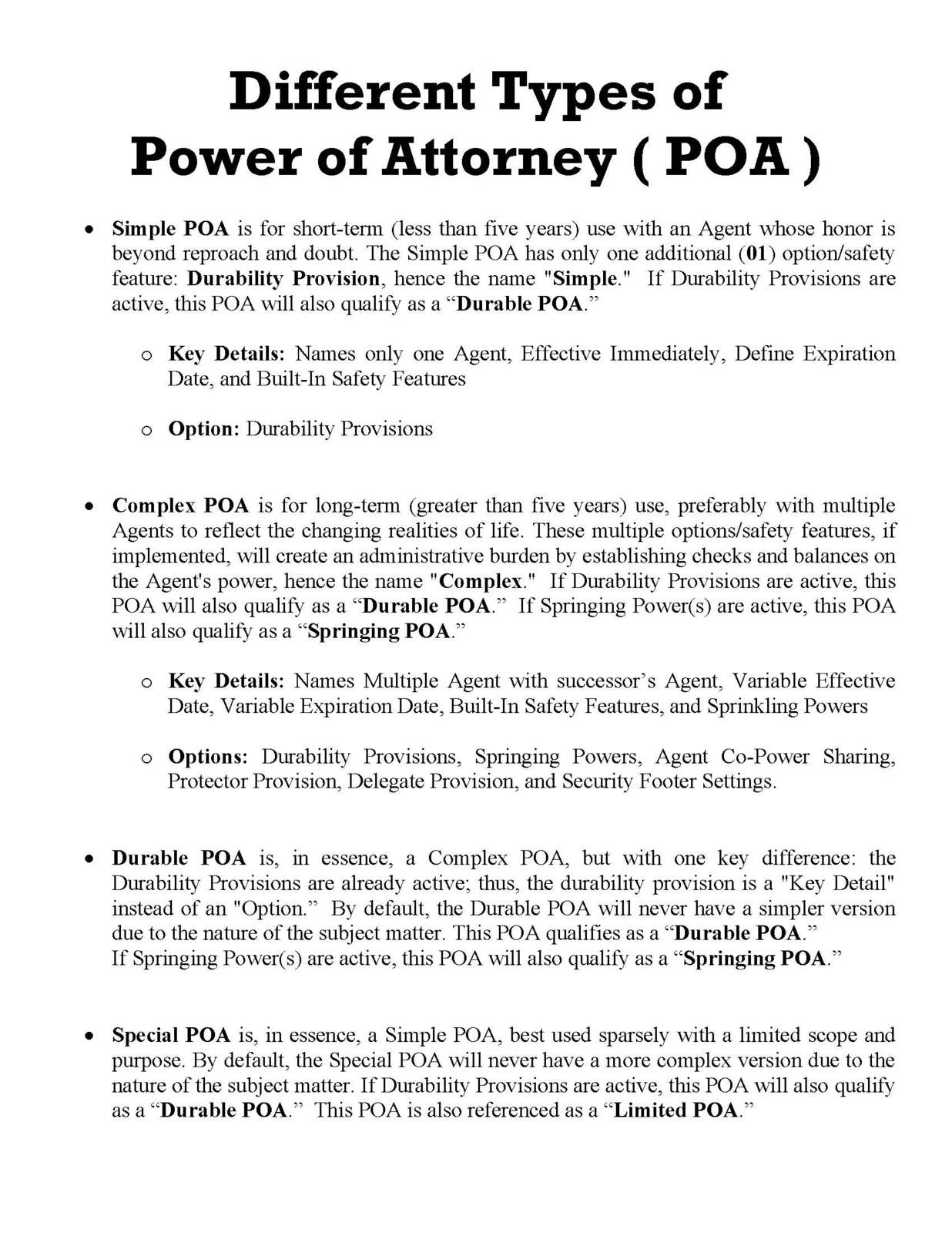 Simple Financial Power of Attorney - and similar items