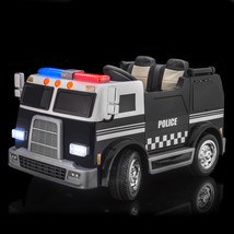 SUPERTRAX 12V Big Rig Emergency Kid&#39;s Ride On 4 Wheel Drive Police Truck - £391.81 GBP