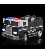 SUPERTRAX 12V Big Rig Emergency Kid&#39;s Ride On 4 Wheel Drive Police Truck - £395.07 GBP
