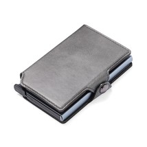 CASEKEY Mini Anti-theft PU Crazy Horse Slim Smart Men Wallet with Metallic Pop U - £58.58 GBP