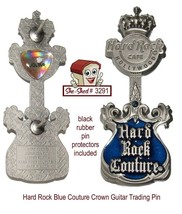 Hard Rock Cafe 2014 Hollywood Couture Crown Blue Guitar Trading Pin - £15.94 GBP