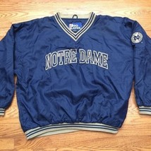 Vintage Pro Player Notre Dame Fighting Irish Navy Blue Pullover Jacket XXL 2XL - £78.09 GBP