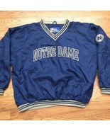 Vintage Pro Player Notre Dame Fighting Irish Navy Blue Pullover Jacket X... - £79.91 GBP