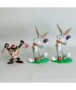 Vtg Applause Looney Tunes 2 Bugs Bunny Easter and Taz Christmas PVC Figu... - $10.88