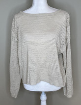 RDI NWT Women’s Loose Knit Pullover Sweater Size L In White Beach Beige  X2 - £14.93 GBP