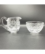 Waterford Crystal Open Sugar and Creamer Set Mini Diamond Pattern - £23.32 GBP