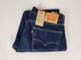 Levi&#39;s 505 Regular Fit Zip Fly Straight Leg Denim Jeans 34X30 Men&#39;s Dark... - $34.99
