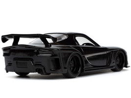 1995 Mazda RX-7 RHD (Right Hand Drive) Black and Black Panther Diecast Figure &quot;T - £16.89 GBP