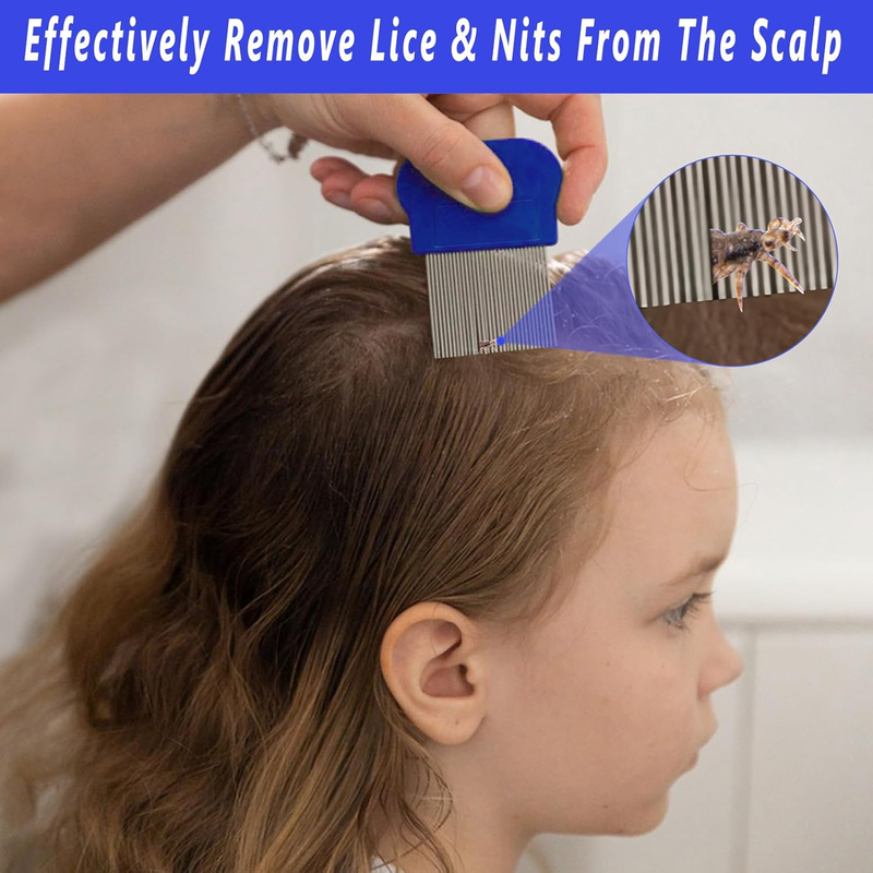 Lice Comb, 8 Pcs Flea Comb, Hair Double Sided Fine Tooth Combs, Removal Dandruff Item image 5