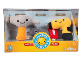 New Hallmark Happy Go Luckys Toolbox Plush Pack Hammer Saw Drill Series ... - £9.20 GBP