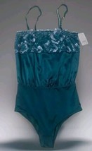 AUDEN ~ Size Small (S) ~ Teal Green ~ Square Neck ~ Babydoll ~ Bodysuit - $18.70