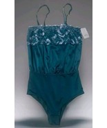 AUDEN ~ Size Small (S) ~ Teal Green ~ Square Neck ~ Babydoll ~ Bodysuit - $356.00 MXN