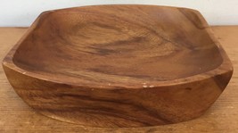 Vtg Tiki Mid Century Monkeypod Wood Wooden Modern Serving Tray Bowl Phil... - £39.47 GBP