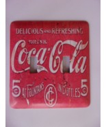 Vintage Coca Cola metal light switch cover Soda Double Toggle - $9.25