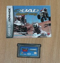 Monster Trucks Quad Desert Fury Nintendo Game Boy Advance GBA &amp; Manual W... - £3.80 GBP