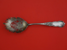 Lenox by Knowles Sterling Silver Ice Spoon pierced brite-cut w/ lily pad 8 3/4&quot; - £216.50 GBP