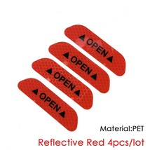 4Pcs/set Car Door Stickers Universal Safety Warning Mark OPEN High Reflective Ta - £66.60 GBP