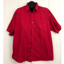 Rocawear Classic Red Short Sleeve Button Down Shirt 2XB Men&#39;s - £13.54 GBP