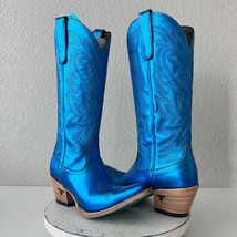 NEW Lane SMOKESHOW Womens Cowboy Boots 10 Blue Western Cowgirl Mid Calf ... - $272.25