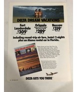 1985 Delta Airlines Dream Vacations Vintage Print Ad Advertisement pa14 - €6,97 EUR